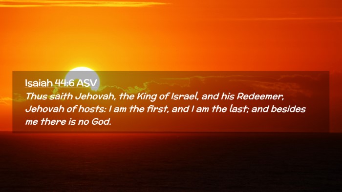 Picture 02 - Isaiah 44:6 ASV Desktop Wallpaper - Thus saith Jehovah, the King of Israel, and his - Desktop Bible Verse Wallpaper