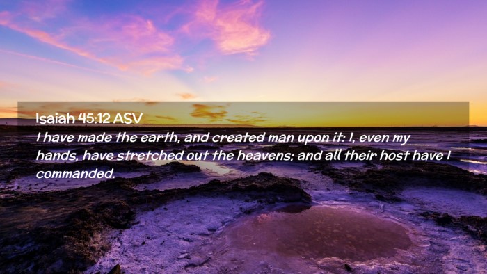 Picture 02 - Isaiah 45:12 ASV Desktop Wallpaper - I have made the earth, and created man upon it: - Desktop Bible Verse Wallpaper