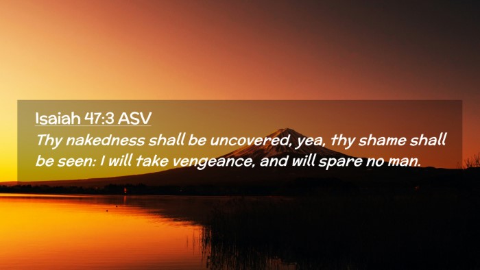 Picture 02 - Isaiah 47:3 ASV Desktop Wallpaper - Thy nakedness shall be uncovered, yea, thy shame - Desktop Bible Verse Wallpaper