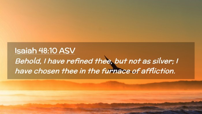 Picture 02 - Isaiah 48:10 ASV Desktop Wallpaper - Behold, I have refined thee, but not as silver; I - Desktop Bible Verse Wallpaper