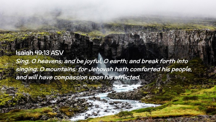Picture 02 - Isaiah 49:13 ASV Desktop Wallpaper - Sing, O heavens; and be joyful, O earth; and - Desktop Bible Verse Wallpaper