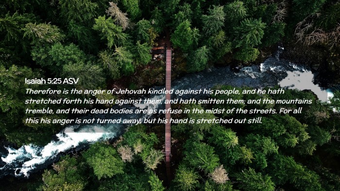 Picture 02 - Isaiah 5:25 ASV Desktop Wallpaper - Therefore is the anger of Jehovah kindled against - Desktop Bible Verse Wallpaper