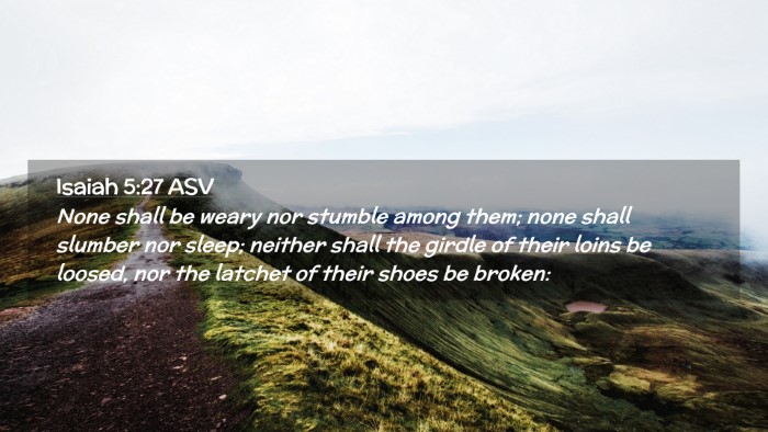 Picture 02 - Isaiah 5:27 ASV Desktop Wallpaper - None shall be weary nor stumble among them; none - Desktop Bible Verse Wallpaper