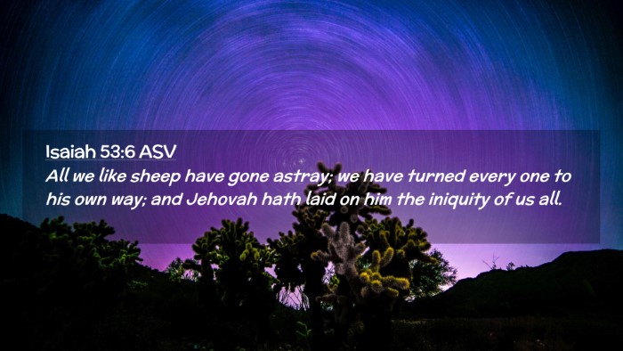 Picture 02 - Isaiah 53:6 ASV Desktop Wallpaper - All we like sheep have gone astray; we have - Desktop Bible Verse Wallpaper
