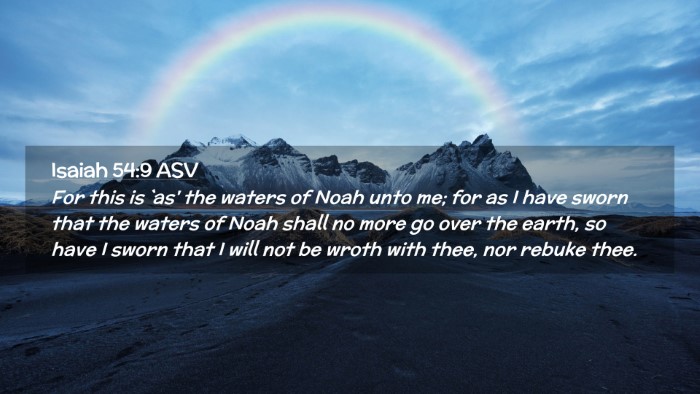 Picture 02 - Isaiah 54:9 ASV Desktop Wallpaper - For this is `as' the waters of Noah unto me; for - Desktop Bible Verse Wallpaper