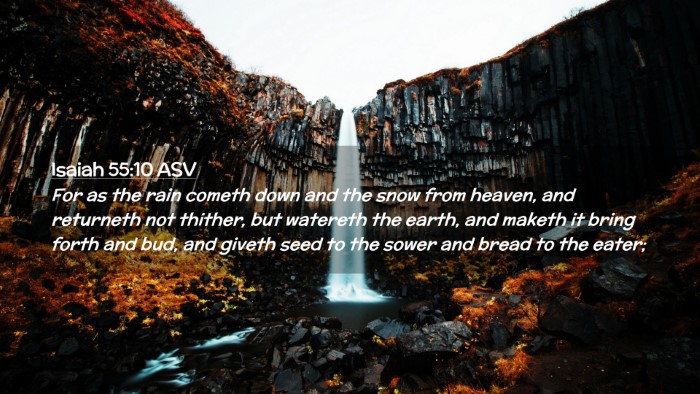 Picture 02 - Isaiah 55:10 ASV Desktop Wallpaper - For as the rain cometh down and the snow from - Desktop Bible Verse Wallpaper