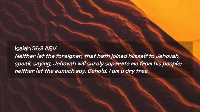 Picture 02 - Isaiah 56:3 ASV Desktop Wallpaper - Neither let the foreigner, that hath joined - Desktop Bible Verse Wallpaper