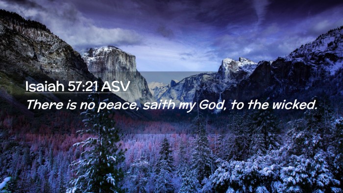 Picture 02 - Isaiah 57:21 ASV Desktop Wallpaper - There is no peace, saith my God, to the - Desktop Bible Verse Wallpaper