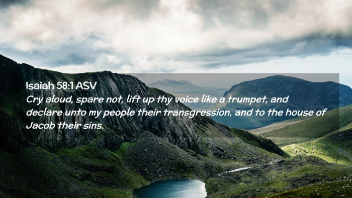 Picture 02 - Isaiah 58:1 ASV Desktop Wallpaper - Cry aloud, spare not, lift up thy voice like a - Desktop Bible Verse Wallpaper