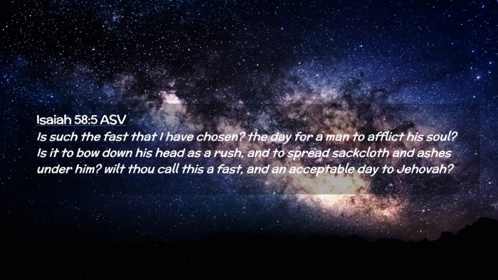 Picture 02 - Isaiah 58:5 ASV Desktop Wallpaper - Is such the fast that I have chosen? the day for - Desktop Bible Verse Wallpaper