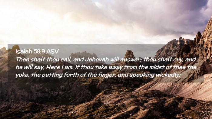 Picture 02 - Isaiah 58:9 ASV Desktop Wallpaper - Then shalt thou call, and Jehovah will answer; - Desktop Bible Verse Wallpaper