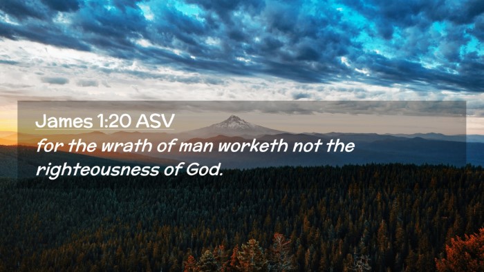 Picture 02 - James 1:20 ASV Desktop Wallpaper - for the wrath of man worketh not the - Desktop Bible Verse Wallpaper