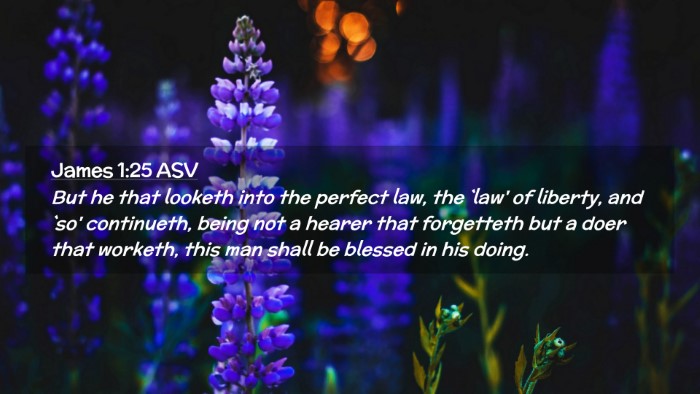 Picture 02 - James 1:25 ASV Desktop Wallpaper - But he that looketh into the perfect law, the - Desktop Bible Verse Wallpaper