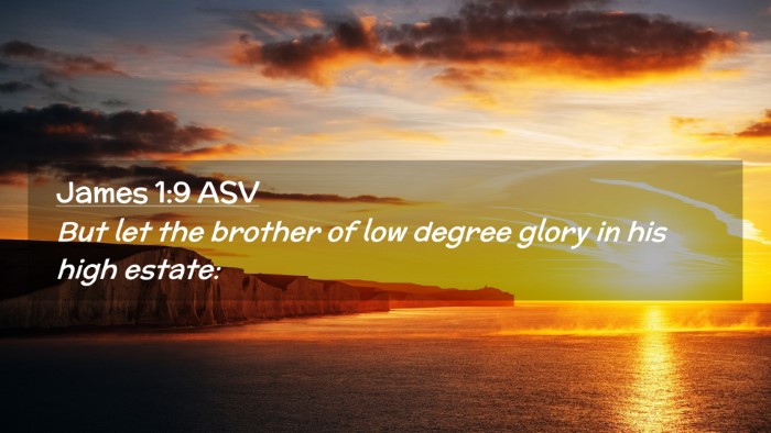 Picture 02 - James 1:9 ASV Desktop Wallpaper - But let the brother of low degree glory in his - Desktop Bible Verse Wallpaper