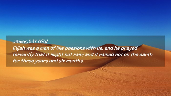 Picture 02 - James 5:17 ASV Desktop Wallpaper - Elijah was a man of like passions with us, and he - Desktop Bible Verse Wallpaper