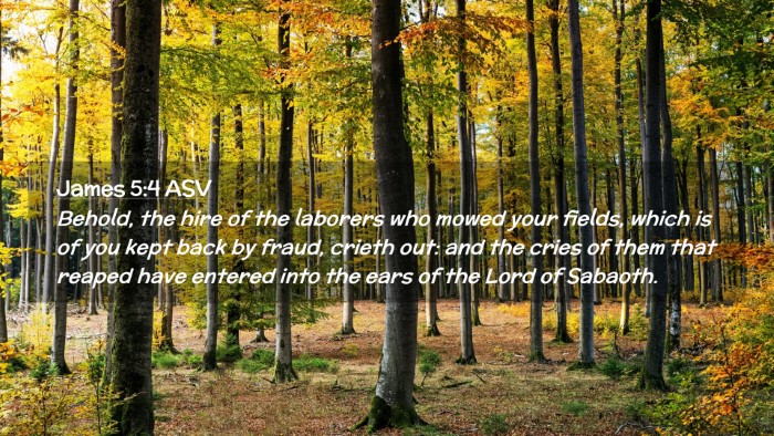 Picture 02 - James 5:4 ASV Desktop Wallpaper - Behold, the hire of the laborers who mowed your - Desktop Bible Verse Wallpaper