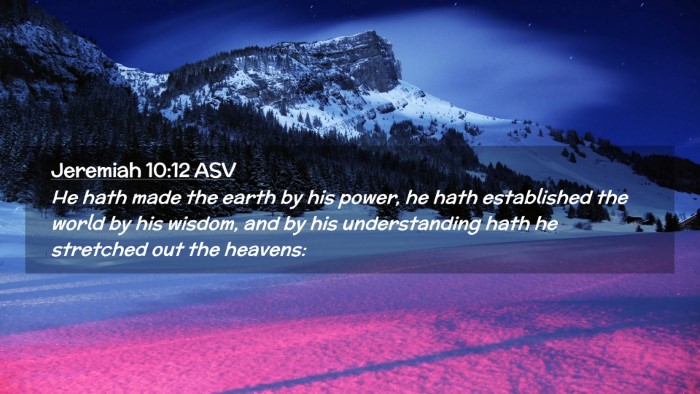 Picture 02 - Jeremiah 10:12 ASV Desktop Wallpaper - He hath made the earth by his power, he hath - Desktop Bible Verse Wallpaper