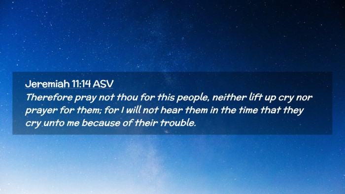 Picture 02 - Jeremiah 11:14 ASV Desktop Wallpaper - Therefore pray not thou for this people, neither - Desktop Bible Verse Wallpaper