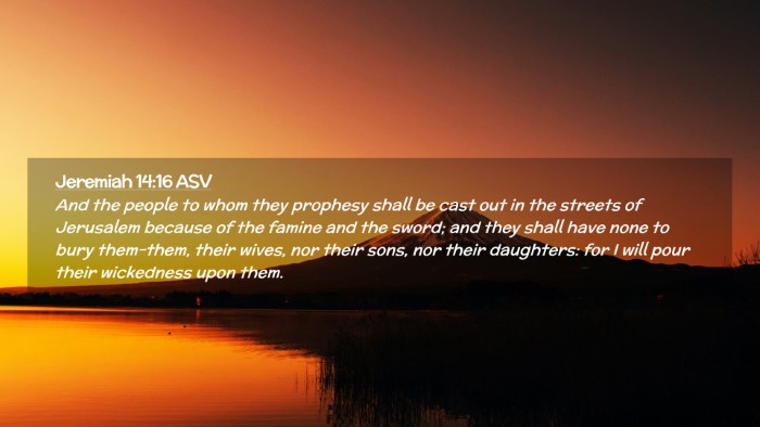 Picture 02 - Jeremiah 14:16 ASV Desktop Wallpaper - And the people to whom they prophesy shall be - Desktop Bible Verse Wallpaper