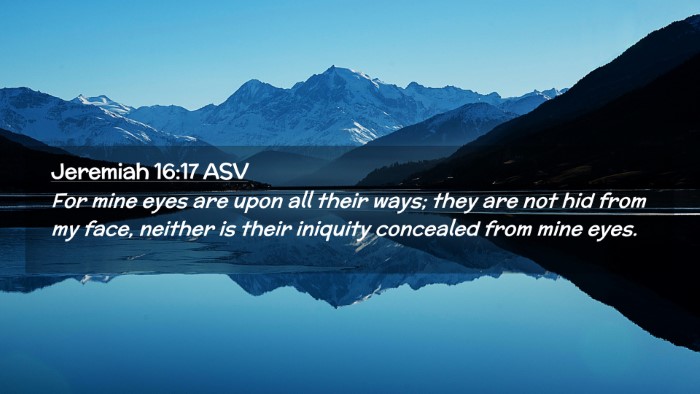Picture 02 - Jeremiah 16:17 ASV Desktop Wallpaper - For mine eyes are upon all their ways; they are - Desktop Bible Verse Wallpaper