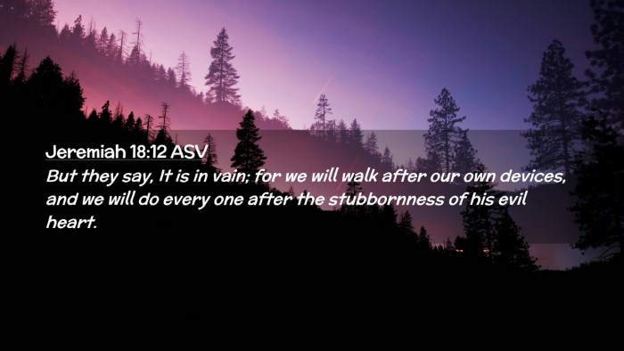 Picture 02 - Jeremiah 18:12 ASV Desktop Wallpaper - But they say, It is in vain; for we will walk - Desktop Bible Verse Wallpaper