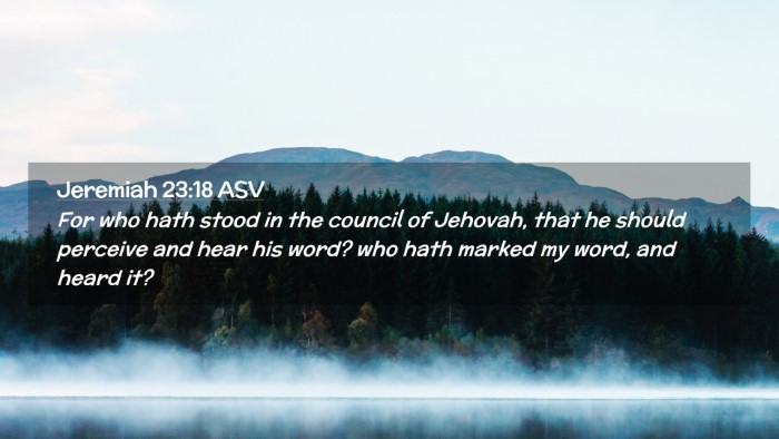 Picture 02 - Jeremiah 23:18 ASV Desktop Wallpaper - For who hath stood in the council of Jehovah, - Desktop Bible Verse Wallpaper