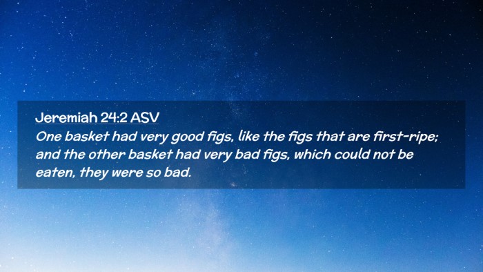 Picture 02 - Jeremiah 24:2 ASV Desktop Wallpaper - One basket had very good figs, like the figs that - Desktop Bible Verse Wallpaper