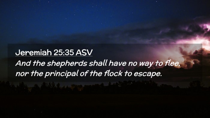 Picture 02 - Jeremiah 25:35 ASV Desktop Wallpaper - And the shepherds shall have no way to flee, nor - Desktop Bible Verse Wallpaper