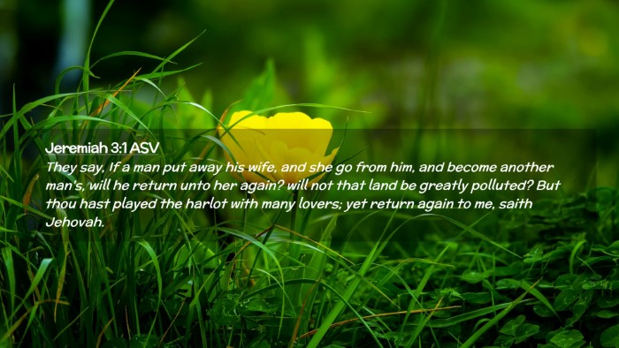 Picture 02 - Jeremiah 3:1 ASV Desktop Wallpaper - They say, If a man put away his wife, and she go - Desktop Bible Verse Wallpaper