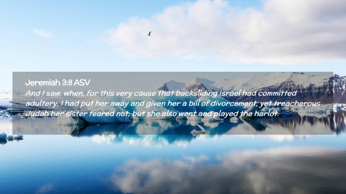 Picture 02 - Jeremiah 3:8 ASV Desktop Wallpaper - And I saw, when, for this very cause that - Desktop Bible Verse Wallpaper
