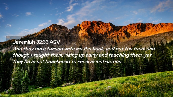 Picture 02 - Jeremiah 32:33 ASV Desktop Wallpaper - And they have turned unto me the back, and not - Desktop Bible Verse Wallpaper