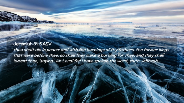 Picture 02 - Jeremiah 34:5 ASV Desktop Wallpaper - thou shalt die in peace; and with the burnings of - Desktop Bible Verse Wallpaper