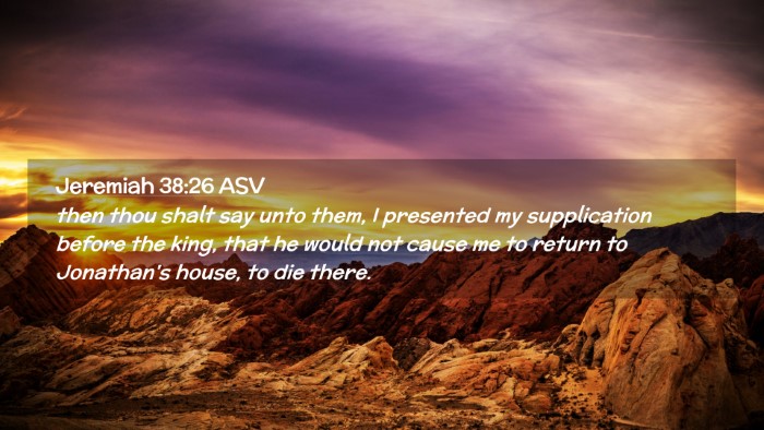 Picture 02 - Jeremiah 38:26 ASV Desktop Wallpaper - then thou shalt say unto them, I presented my - Desktop Bible Verse Wallpaper