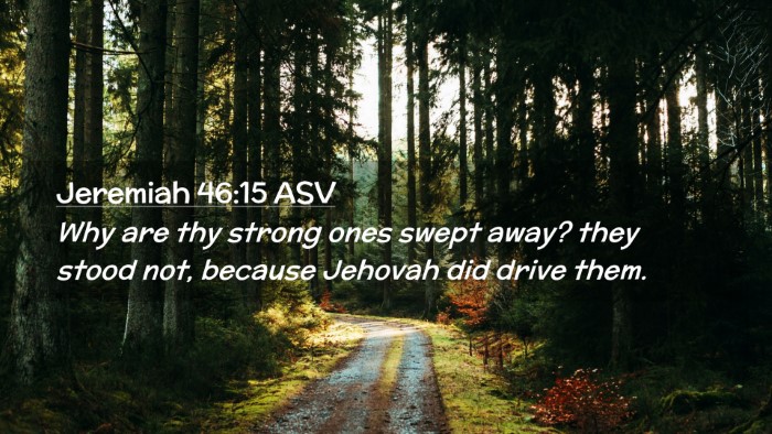 Picture 02 - Jeremiah 46:15 ASV Desktop Wallpaper - Why are thy strong ones swept away? they stood - Desktop Bible Verse Wallpaper
