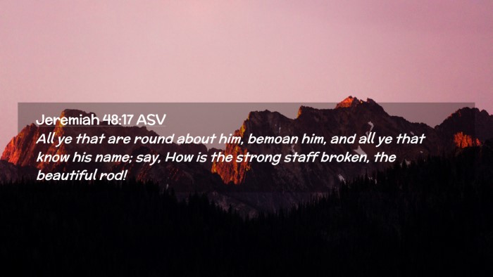 Picture 02 - Jeremiah 48:17 ASV Desktop Wallpaper - All ye that are round about him, bemoan him, and - Desktop Bible Verse Wallpaper