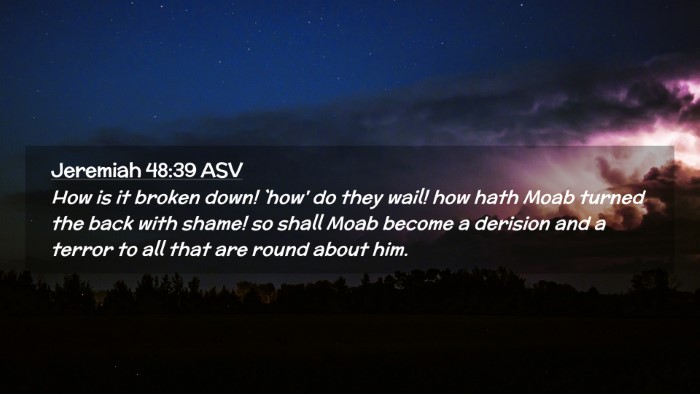 Picture 02 - Jeremiah 48:39 ASV Desktop Wallpaper - How is it broken down! `how' do they wail! how - Desktop Bible Verse Wallpaper