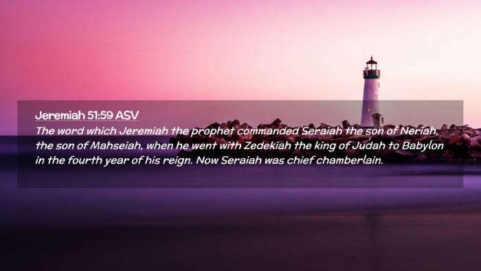 Picture 02 - Jeremiah 51:59 ASV Desktop Wallpaper - The word which Jeremiah the prophet commanded - Desktop Bible Verse Wallpaper