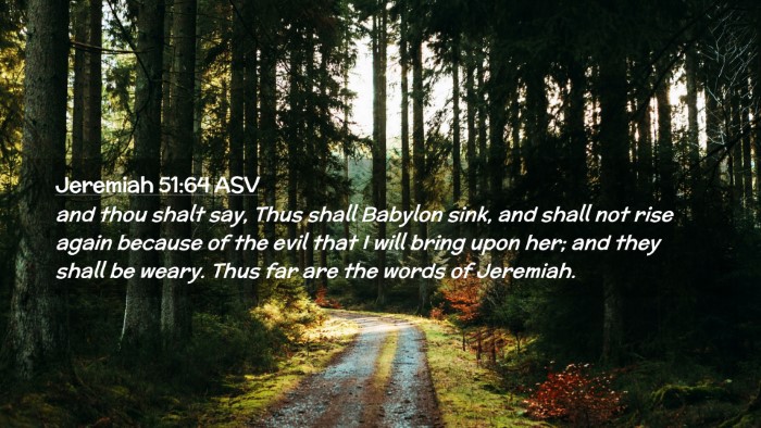 Picture 02 - Jeremiah 51:64 ASV Desktop Wallpaper - and thou shalt say, Thus shall Babylon sink, and - Desktop Bible Verse Wallpaper