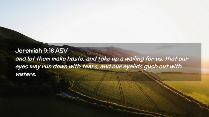 Picture 02 - Jeremiah 9:18 ASV Desktop Wallpaper - and let them make haste, and take up a wailing - Desktop Bible Verse Wallpaper