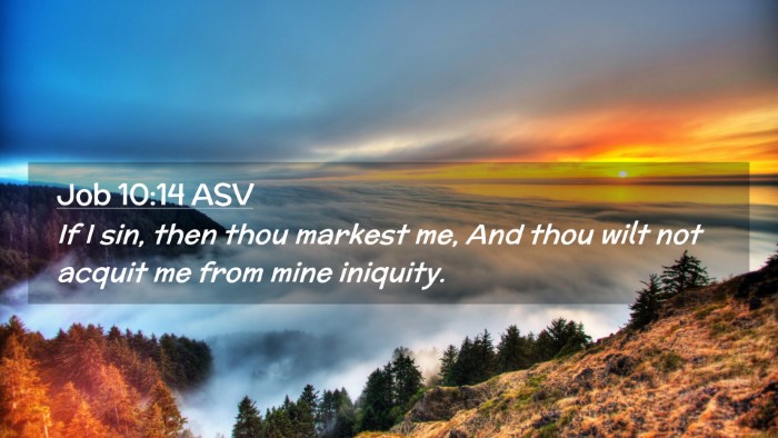 Picture 02 - Job 10:14 ASV Desktop Wallpaper - If I sin, then thou markest me, And thou wilt not - Desktop Bible Verse Wallpaper
