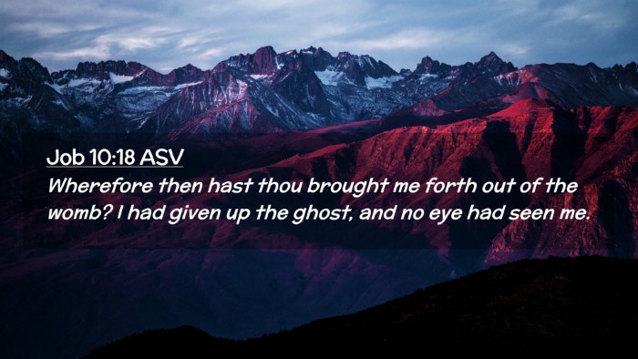Picture 02 - Job 10:18 ASV Desktop Wallpaper - Wherefore then hast thou brought me forth out of - Desktop Bible Verse Wallpaper