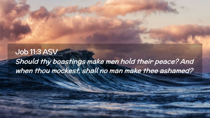Picture 02 - Job 11:3 ASV Desktop Wallpaper - Should thy boastings make men hold their peace? - Desktop Bible Verse Wallpaper