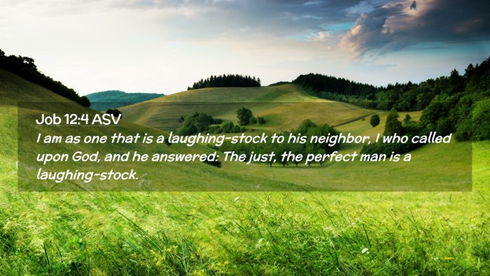 Picture 02 - Job 12:4 ASV Desktop Wallpaper - I am as one that is a laughing-stock to his - Desktop Bible Verse Wallpaper