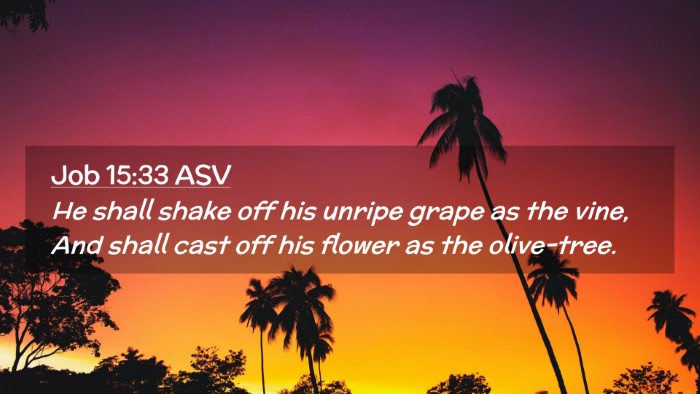 Picture 02 - Job 15:33 ASV Desktop Wallpaper - He shall shake off his unripe grape as the vine, - Desktop Bible Verse Wallpaper