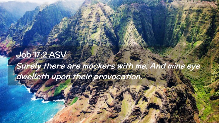 Picture 02 - Job 17:2 ASV Desktop Wallpaper - Surely there are mockers with me, And mine eye - Desktop Bible Verse Wallpaper