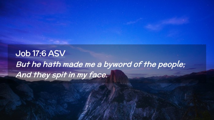 Picture 02 - Job 17:6 ASV Desktop Wallpaper - But he hath made me a byword of the people; And - Desktop Bible Verse Wallpaper