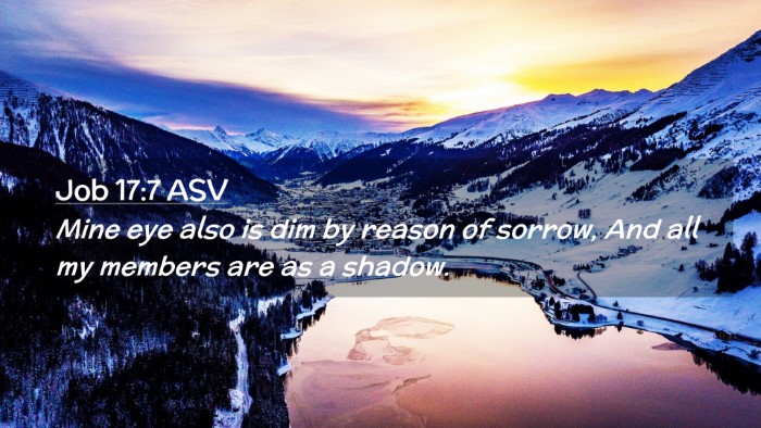 Picture 02 - Job 17:7 ASV Desktop Wallpaper - Mine eye also is dim by reason of sorrow, And all - Desktop Bible Verse Wallpaper
