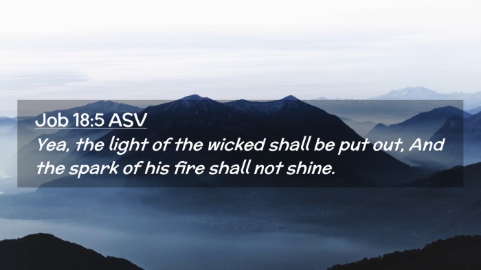 Picture 02 - Job 18:5 ASV Desktop Wallpaper - Yea, the light of the wicked shall be put out, - Desktop Bible Verse Wallpaper