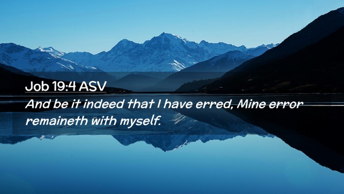 Picture 02 - Job 19:4 ASV Desktop Wallpaper - And be it indeed that I have erred, Mine error - Desktop Bible Verse Wallpaper