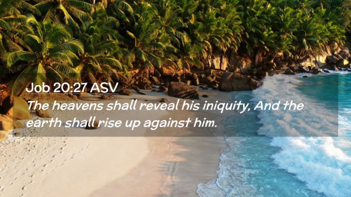Picture 02 - Job 20:27 ASV Desktop Wallpaper - The heavens shall reveal his iniquity, And the - Desktop Bible Verse Wallpaper